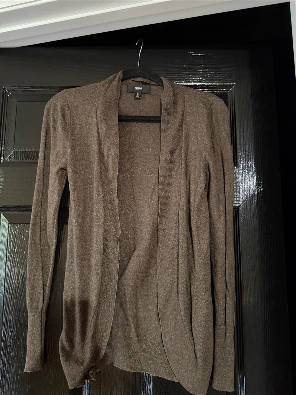 Mossimo Supply Co. Brown Open-Front Draped Cardigan